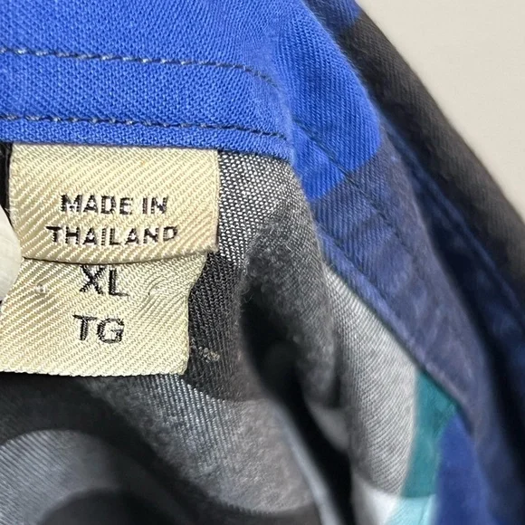 Burberry Brookhouse Blue/Multi Plaid Regular Fit Button-Down Shirt XL EUC - Picture 8 of 11